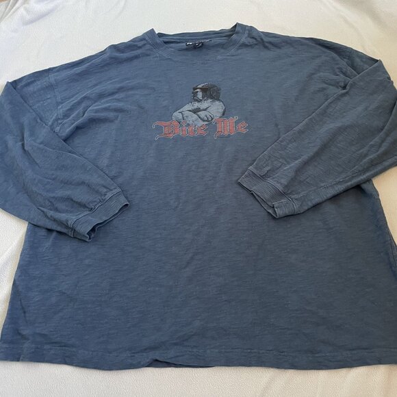 Vintage Big Dogs Shirt Mens 5X Bite Me Graphic Tee Crewneck Long Sleeve Cotton K - Picture 1 of 7